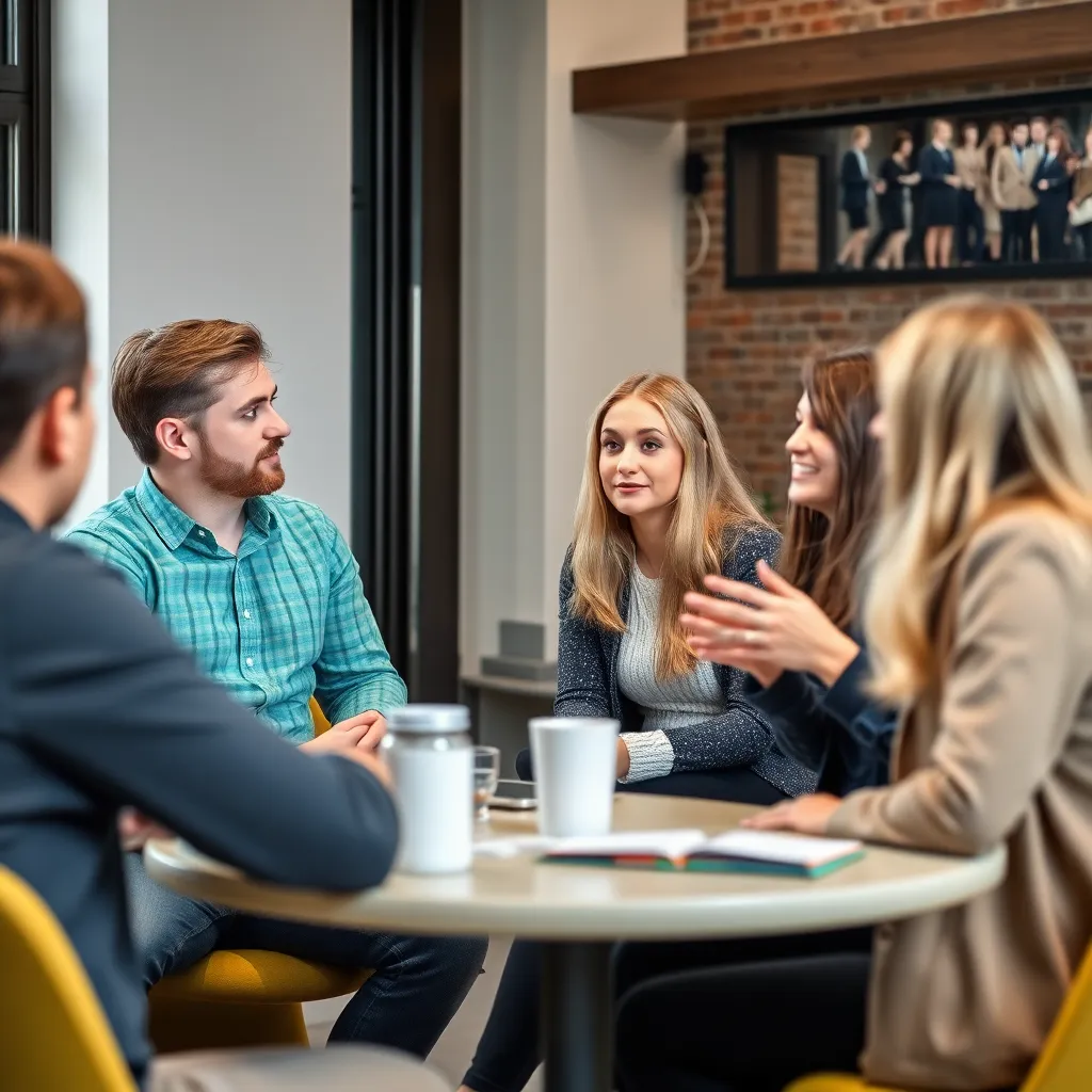 Financieel adviseur in gesprek met jonge klant
