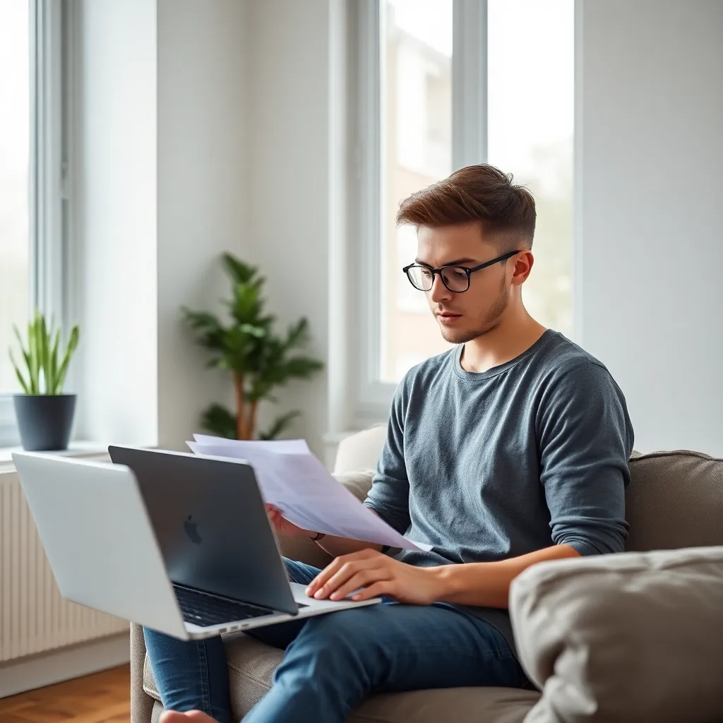 Student gebruikt budgetteringsapp op smartphone